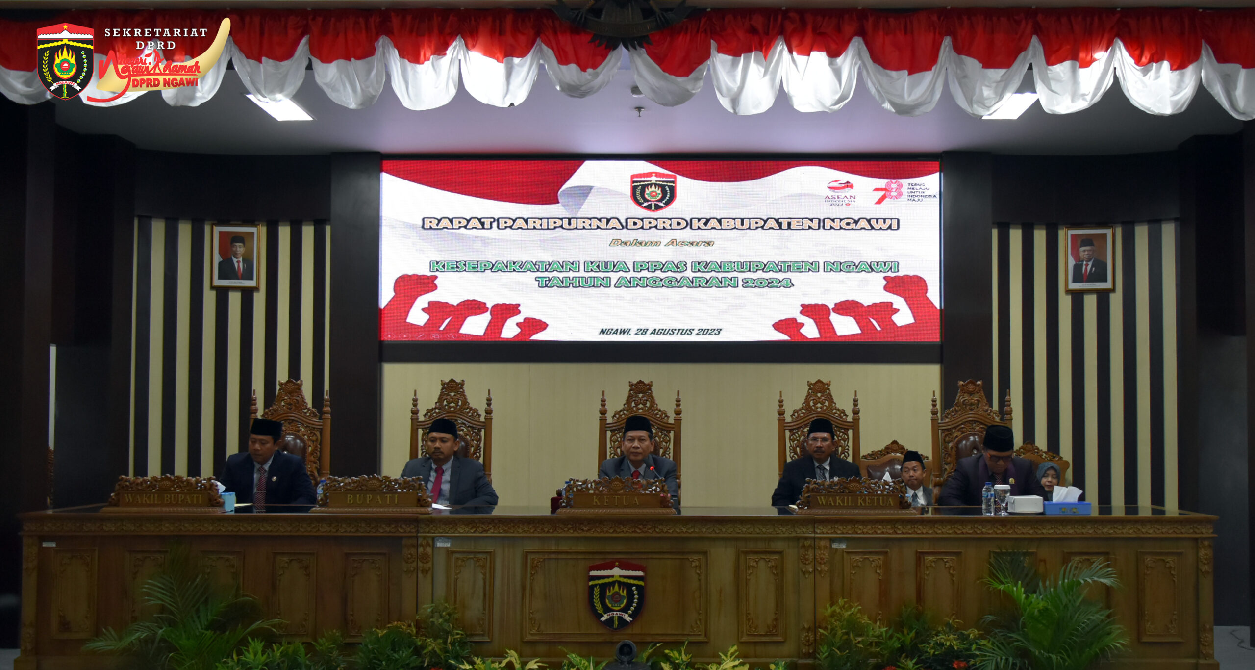 Rapat Pripurna Kesepakatan  KUA PPAS Kabupaten Ngawi tahun Anggaran 2024