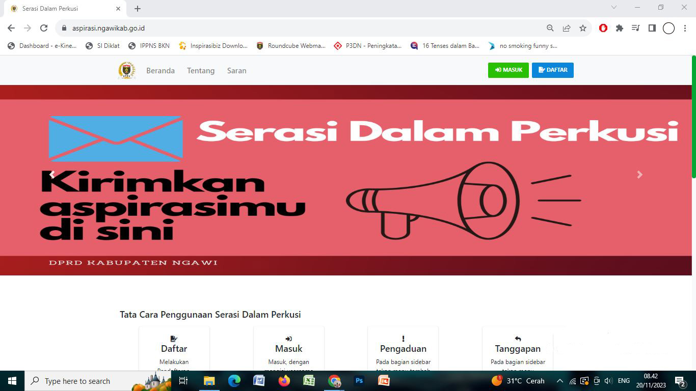 Inovasi Aplikasi Web Serasi Dalam Perkusi